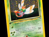 une carte sur laquelle figure l'image d'un personnage de Pokémon