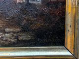 a picture of a painting of a man riding a horse