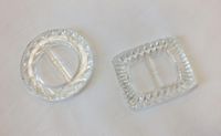 Deux boucles de foulard en Cristal de Bohême incolore (photo 2)
