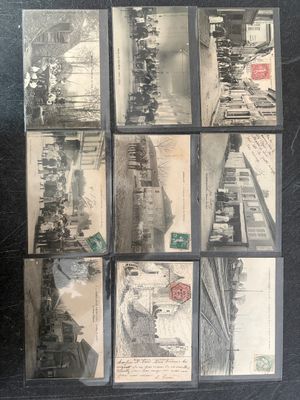 many old photos of a train on the tracks