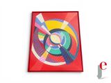 une photo d'une photo d'un tableau sur le mur
