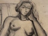 an image of a drawing of a nude woman sitting in a chair
