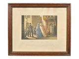 an image of a painting of a group of people standing in front of a building