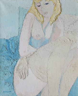MONKOWSKI (XXème), "Sophie", huile sur toile signée en bas à…