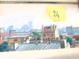 un calendrier sur lequel figure une photo d'une ville