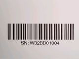 a bar code on the back of a cell phone