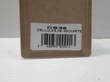 a brown box with a barcode on it on a table