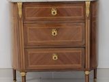 an image of a marble topped chest of drawers with brass handles