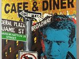 la couverture d'un livre sur laquelle figure la peinture d'un homme sur un panneau de signalisation