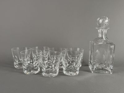 lot de six verres à décanteur en cristal et d'une carafe à décanter carafe à décanter carafe à décanter