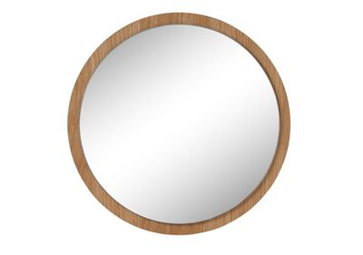Miroir rond décor chêne huilé, diamètre:40 cm- NEUF (à retir…