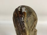 a close up of a sculpture of a man ' s head