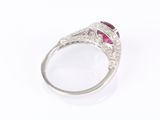 an oval ruby and diamond ring