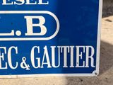 a blue and white sign that says diesel l b