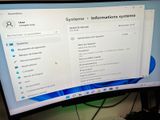 a computer monitor with a screen showing information