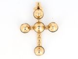 an image of a gold cross on a white background