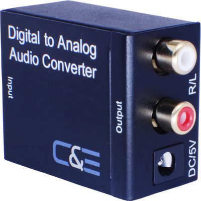 un gros plan d'un convertisseur audio numérique-analogique sur fond blanc