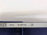a close up of a metal box with a label on it