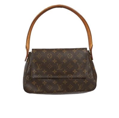 louis vuitton brown monogram canvas and leather shoulder bag