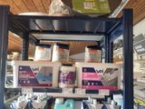 a shelf of cleaning products in a store