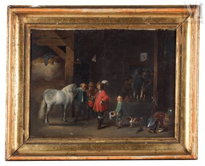 Ecole FLAMANDE vers 1800, dans le goût de David TENIERS