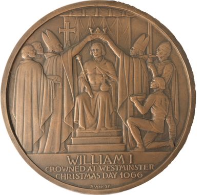 une image représentant une médaille de bronze sur laquelle figurent un homme et une femme