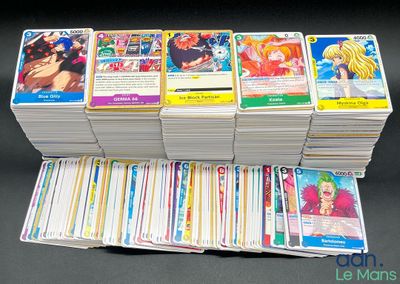 a lot of cards that are stacked on top of each other