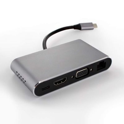 METRONIC - Hub USB-C 8-en-1 - HDMI 4K VGA Ethernet RJ45 - St…