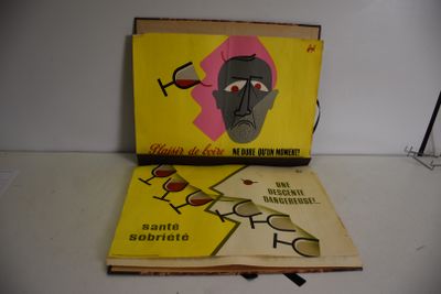 ALCOOLISME : (lutte contre ) 2 affiches, 52 x 37.