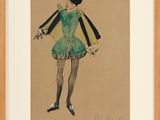 an image of a drawing of a woman in a green dress