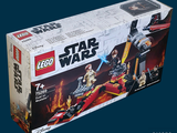 a box with a lego star wars set inside of it