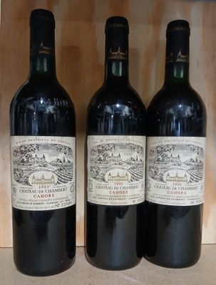 1990 Ch de CHAMBERT rouge, Cahors 2 blles