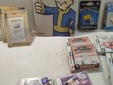 a box of nintendo wii games sitting on a table