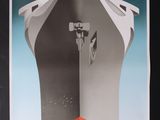 a large poster of a large ship on the wall