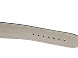 a close up of a watch strap on a white background