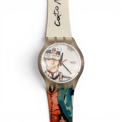 une image représentant une montre-bracelet sur laquelle figure le dessin d'un homme