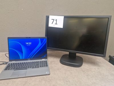 un ordinateur portable et un écran posés l'un à côté de l'autre sur un bureau