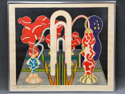 Cesar BAILLEUX (1937) Lithographie en couleur