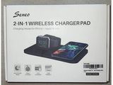 an image of a box of two in - 1 wireless charger for iphone and ipad