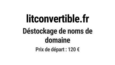 Nom de domaine litconvertible.fr.
