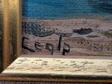 a picture of a picture of a boat on the beach