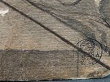 a close up of a piece of paper with a stamp on it