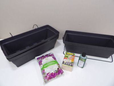 JARDINAGE : Lot de x3 jardinières Poétic 50 cm avec soucoupe…