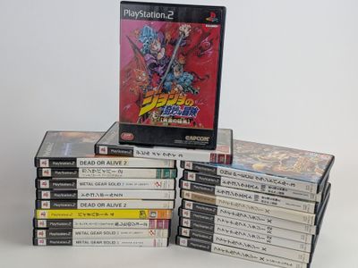 a lot of video games stacked on top of each other