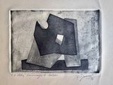 dessin représentant une image en noir et blanc d'un bâtiment avec une fenêtre
