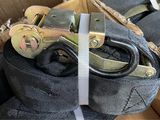 a close up of a pair of shoes in a box