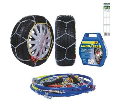 Lot de 4 équipements voiture : chaine pour neige, cylindre d…