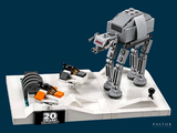 a lego star wars at - at on display on a table
