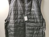 the vest is black and has a white star on it