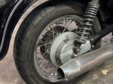 a motorcycle that is parked in a garage